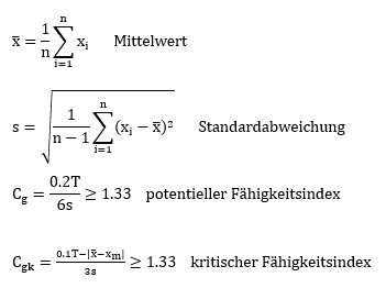 MSA-Formeln