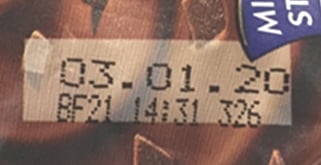 Dot-Matrix-Code auf Becher